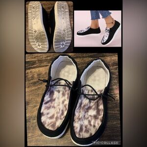 Women's Casual Faux Cowhide Shoes